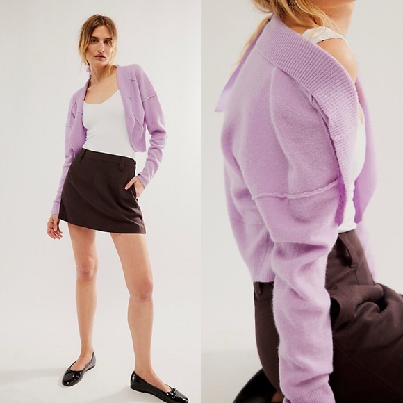 NWT Free People Cashmere Disco Shrug Cardigan - Picture 2 of 6